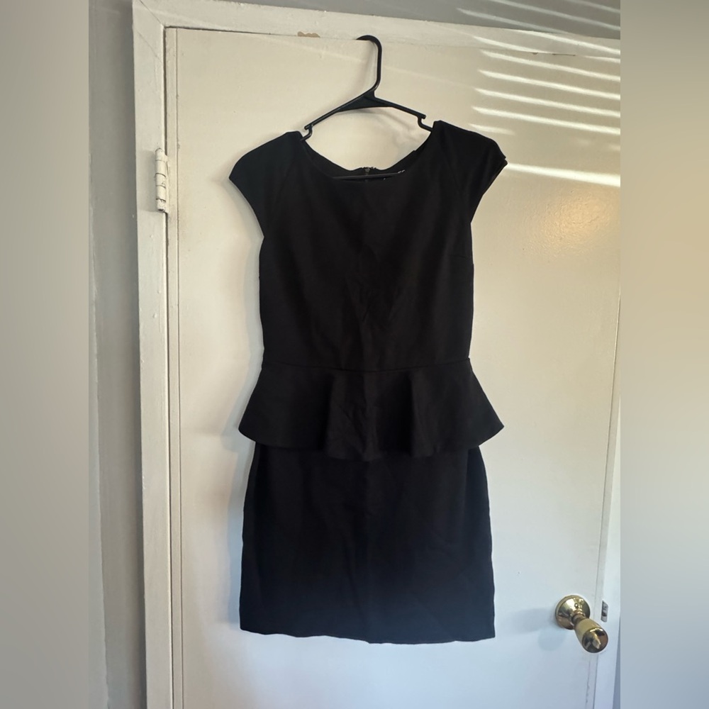 Express Black Mini Peplum Dress